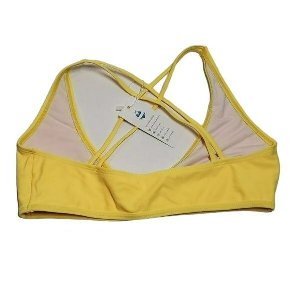 Beachsissi Bikini Cross Front Thong Bottom Yellow Green Women's Small S NWT - Picture 4 of 16